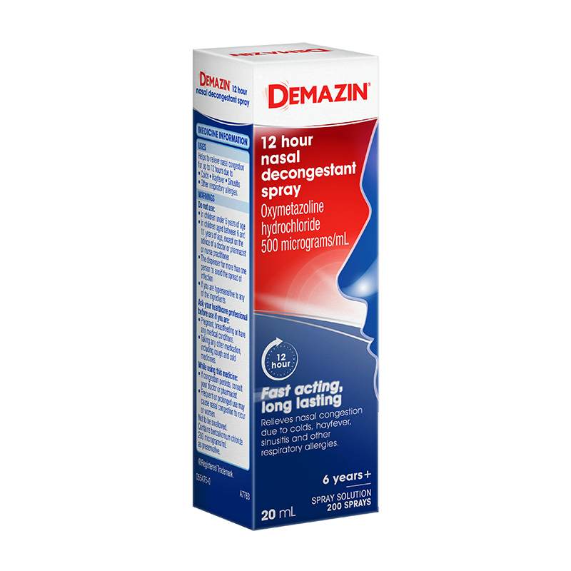 Demazin 12 Hour Nasal Decongestant Spray 1 Pack