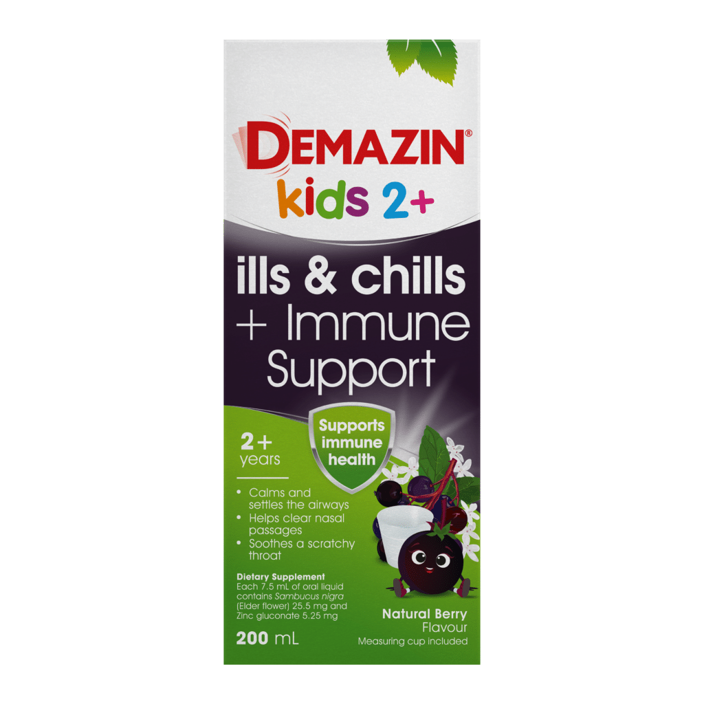 Demazin Kids 2+ ills & chills + Immune Support