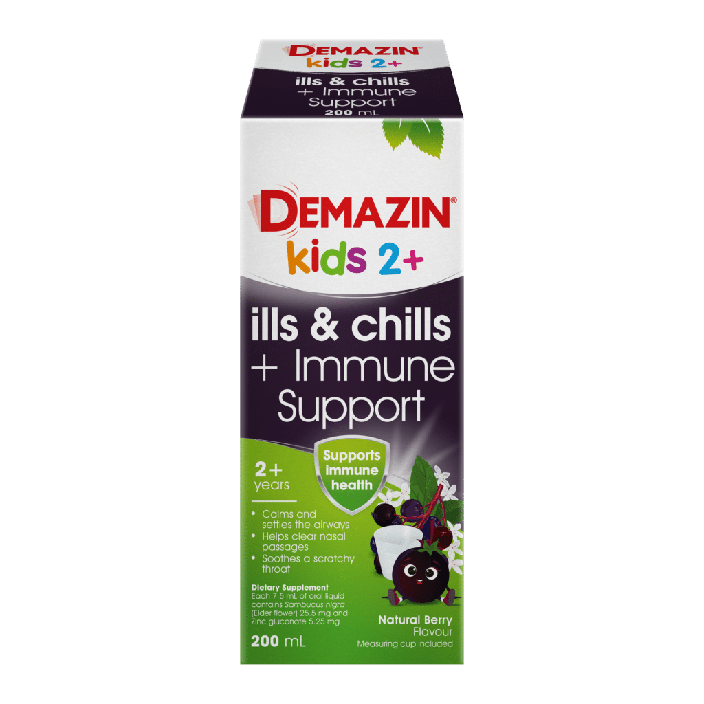 Demazin Kids 2+ ills & chills + Immune Support