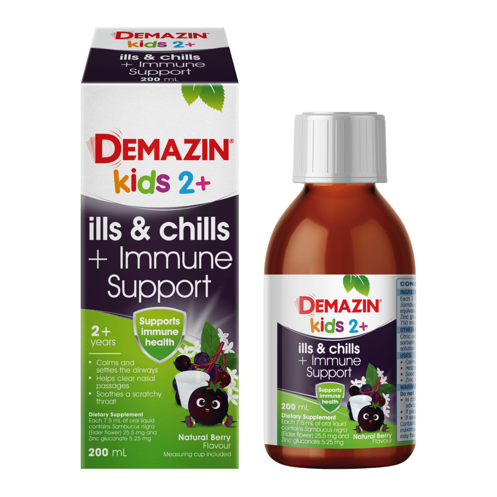 Demazin Kids 2+ ills & chills + Immune Support