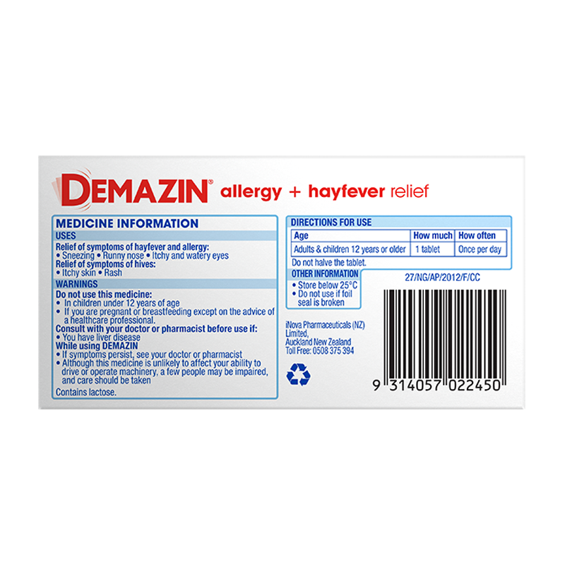 Demazin 12 Hour Nasal Decongestant Spray 1 Pack